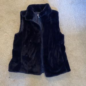 J Crew faux fur vest